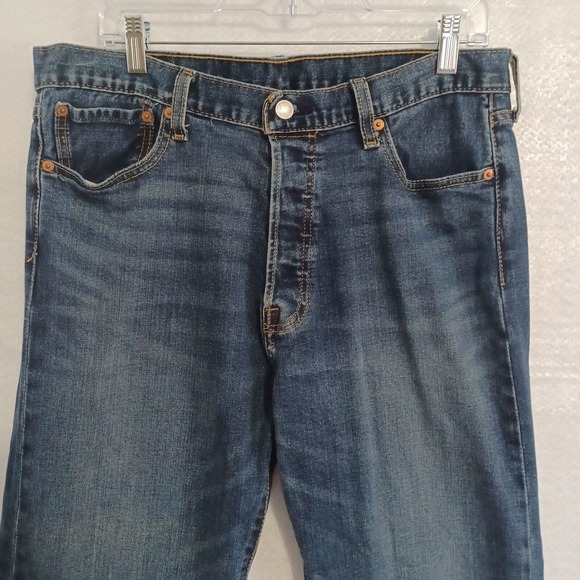 Levi's 501 Men's 34 Hemmed To 30" Button Fly Original Straight Leg Denim Jeans - Picture 3 of 12